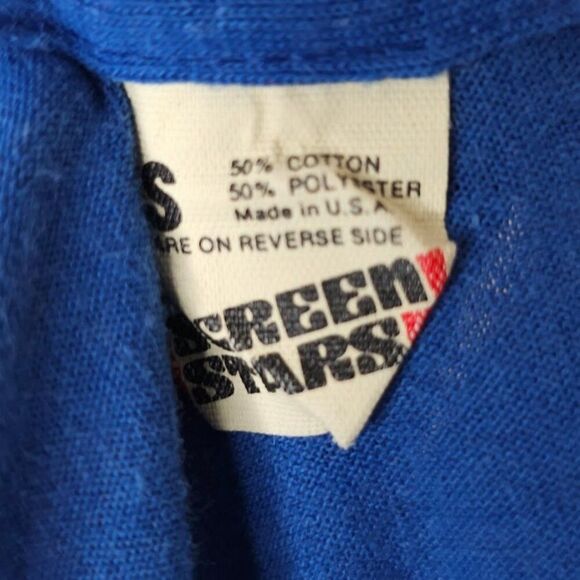 Vintage Ridgeway Rockets T Shirt Mens Size Small Blue 80s Made In USA - Picture 6 of 7